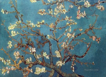 テクスチャード加工 Painting - ゴッホの花が咲くアーモンドの木の枝